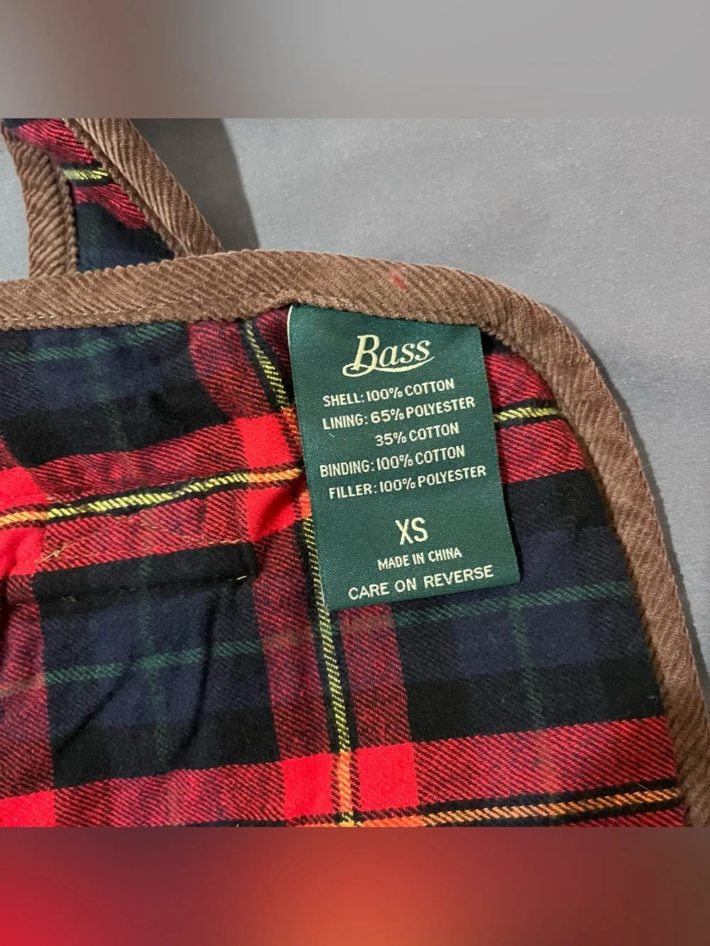 Bass Pro Shop Dog Field Jacket XS Chore Coat Red Plaid Canvas Pocket Outdoor